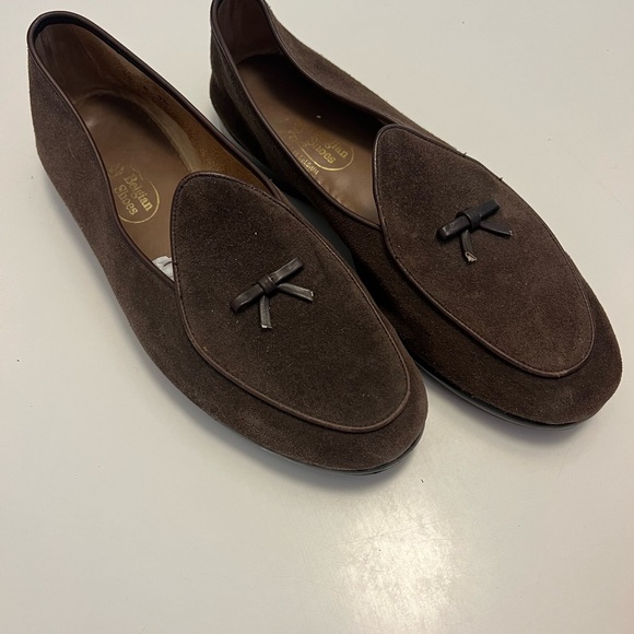 Men’s size 9.5 brown suede Belgian shoes - Picture 2 of 6